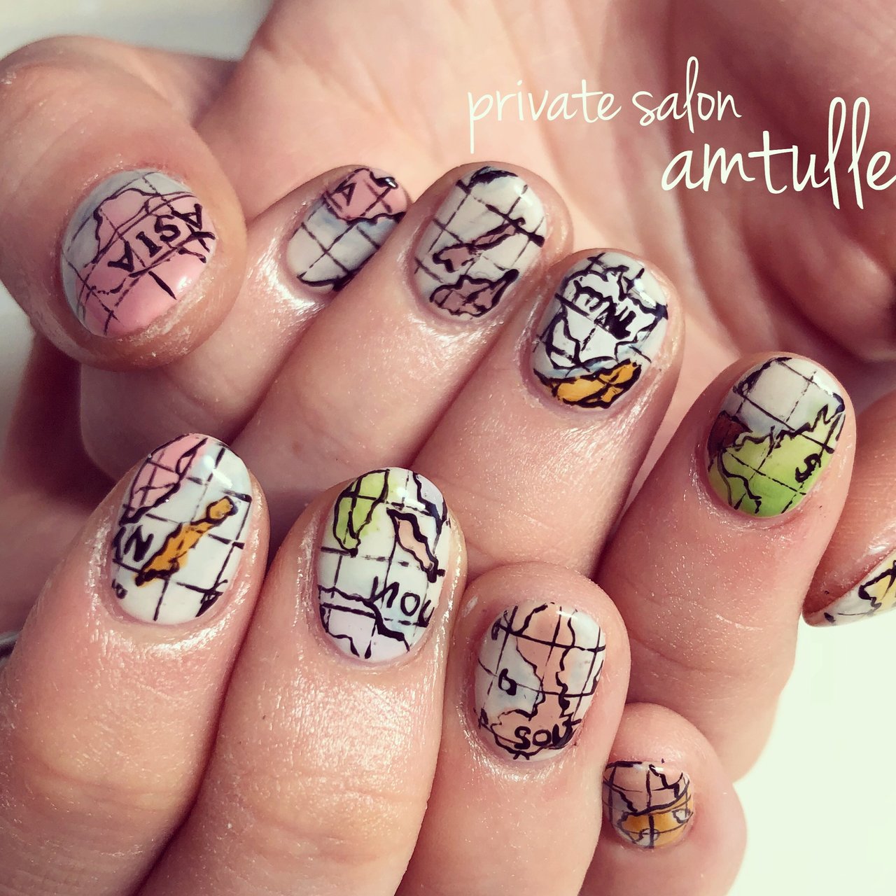 オールシーズン ハンド ジェルネイル お客様 アンチュールamtulleのネイルデザイン No ネイルブック