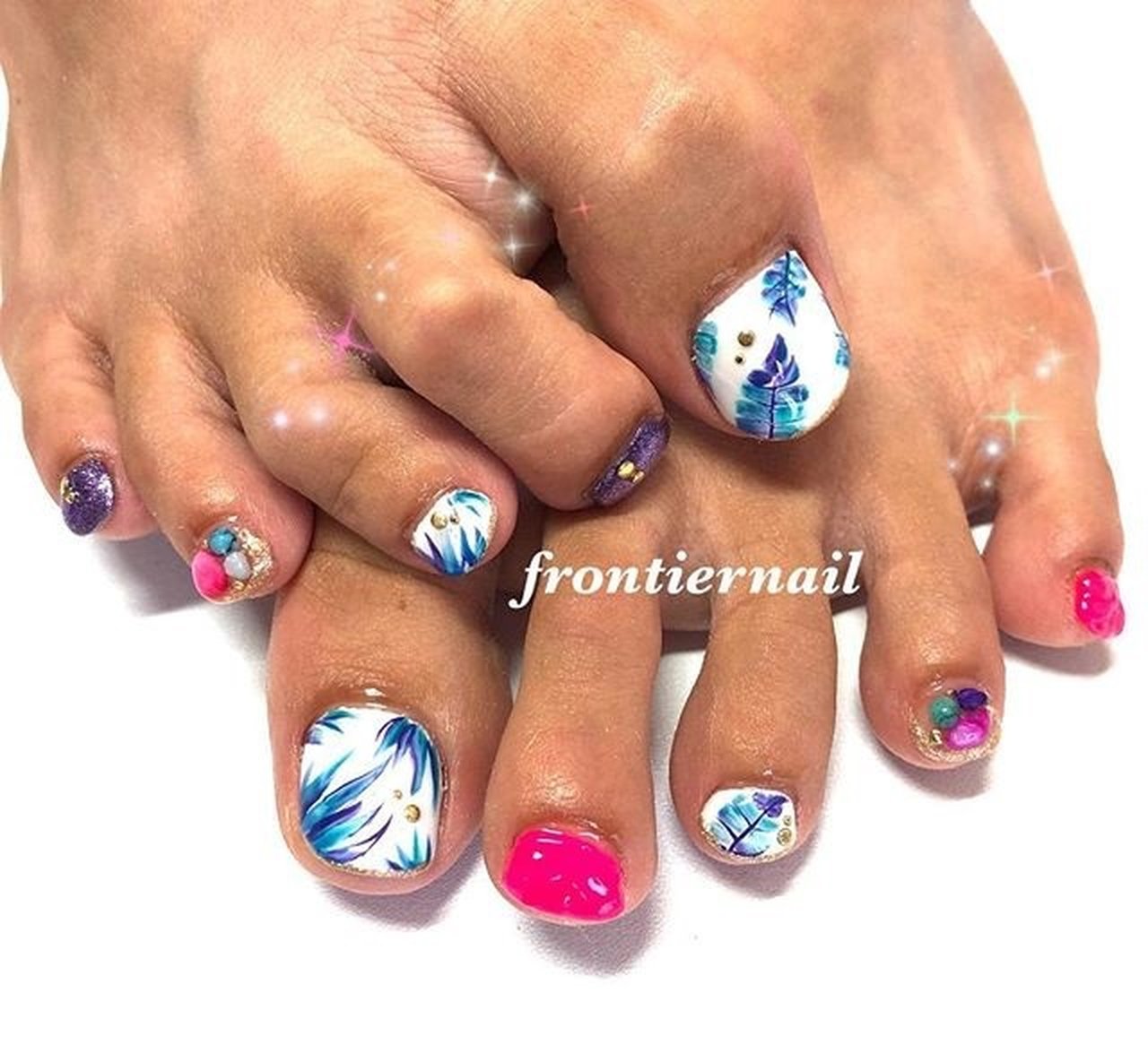 夏 オールシーズン 海 リゾート フット Frontiernail 渋谷美香のネイルデザイン No ネイルブック