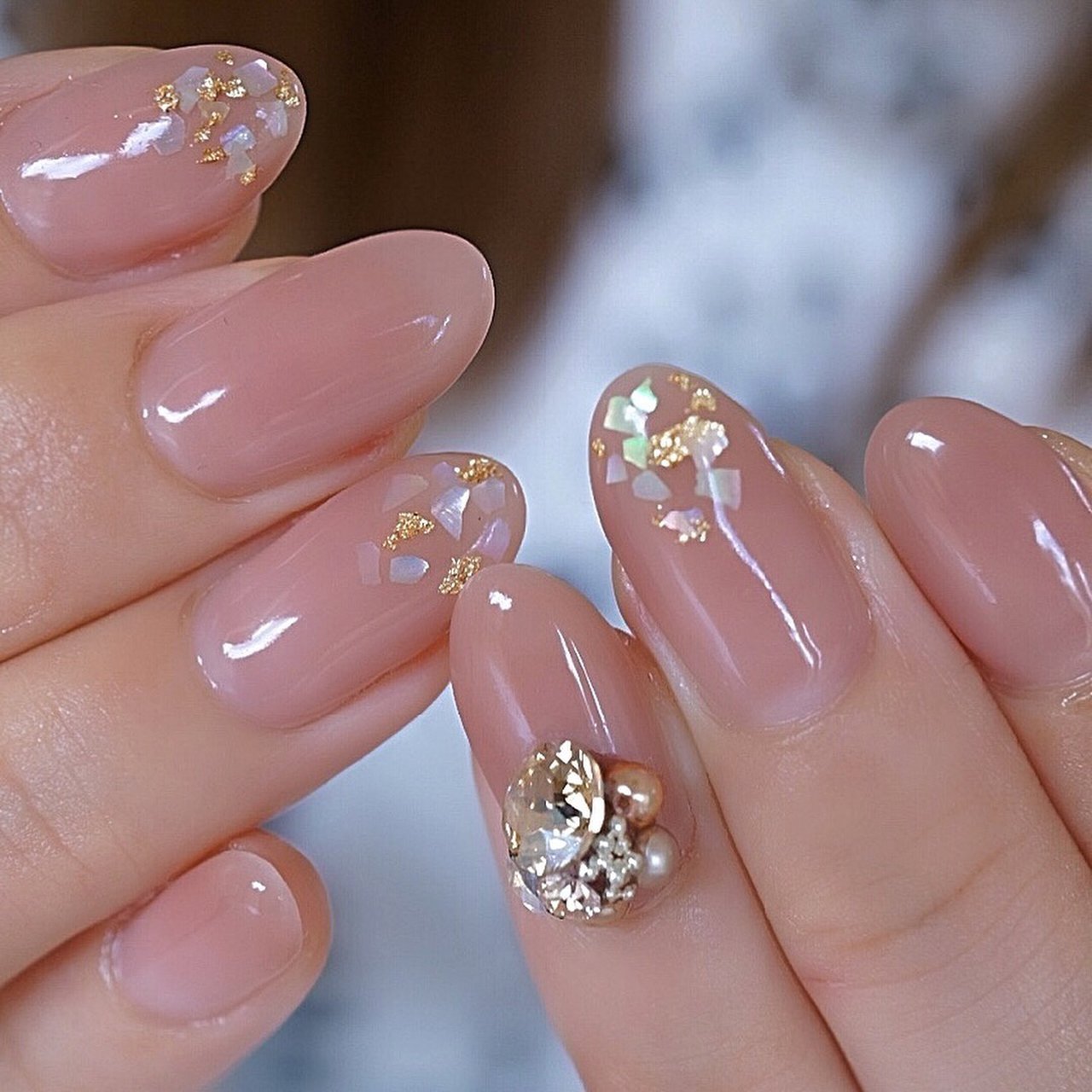 オールシーズン ハンド シンプル ラメ ワンカラー Nailrossaのネイルデザイン No ネイルブック