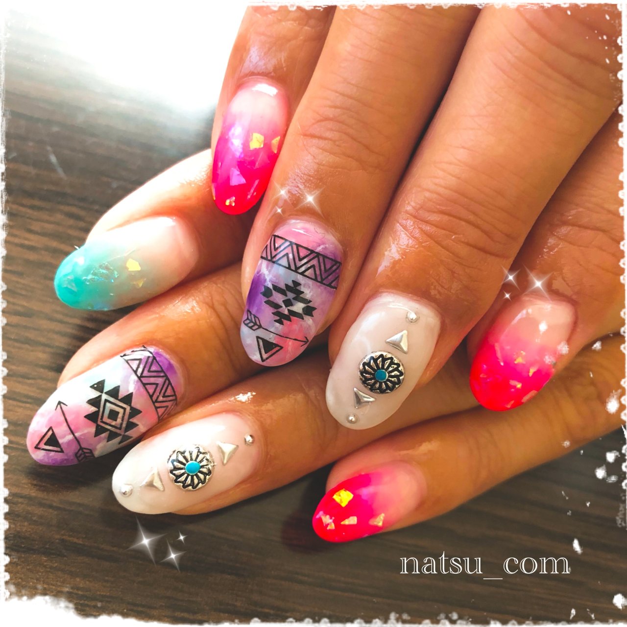 夏 海 リゾート ハンド グラデーション Natsu Comのネイルデザイン No ネイルブック