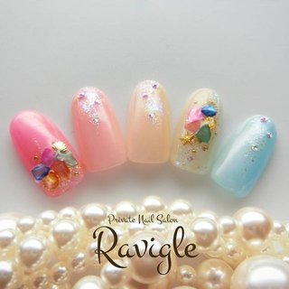 おすすめ順 ピンク パステルカラーグラデーションネイルのネイルデザイン ネイルブック