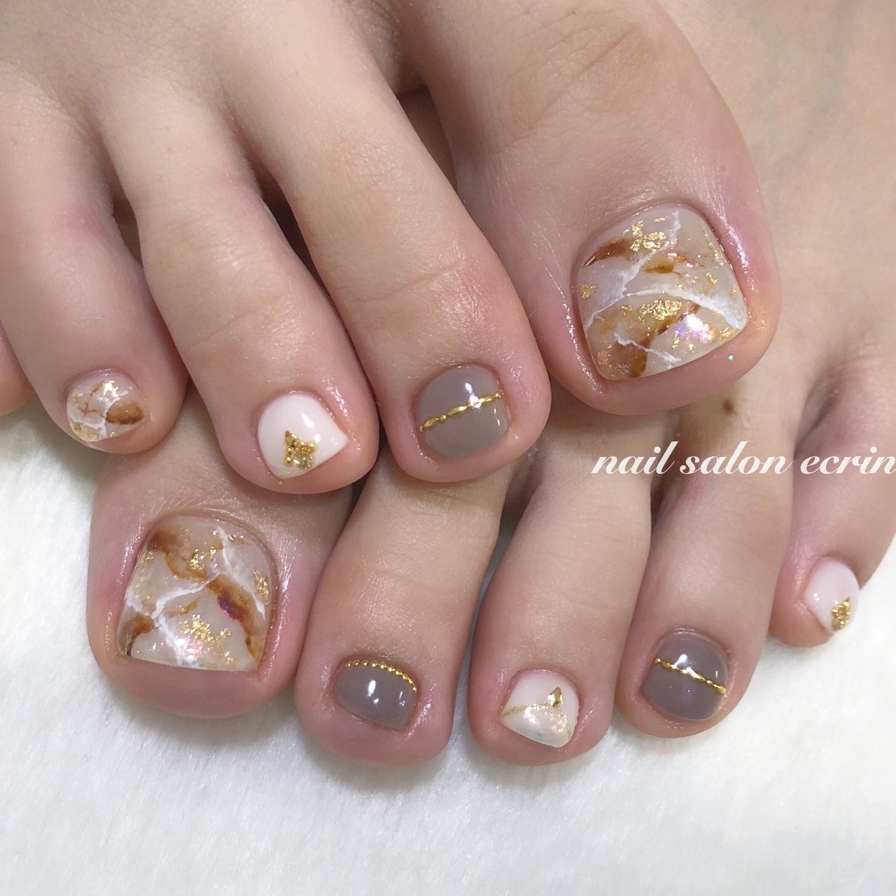 フット 大理石 Nail Ecrinのネイルデザイン No ネイルブック