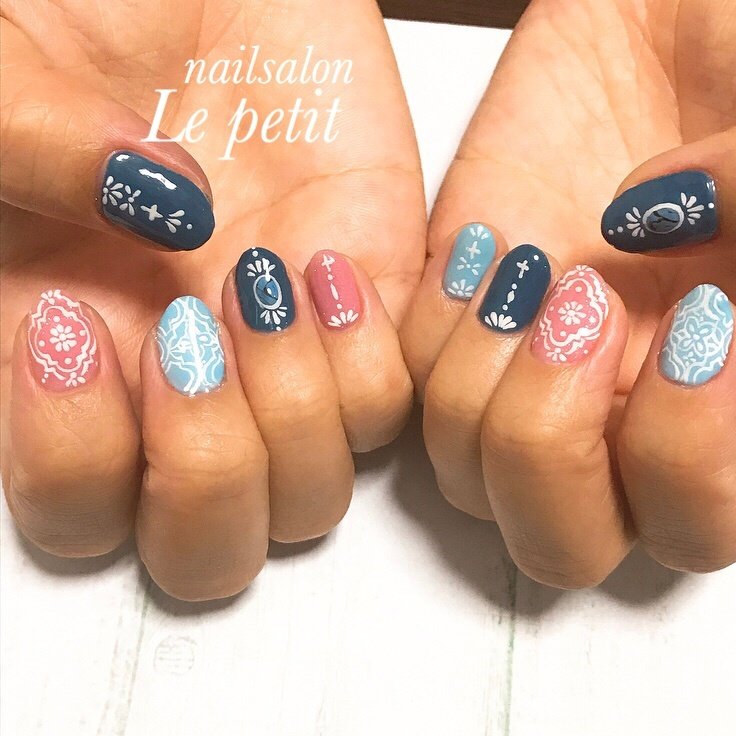 夏 オールシーズン デート 女子会 ハンド Nailslon Le Petitのネイルデザイン No ネイルブック