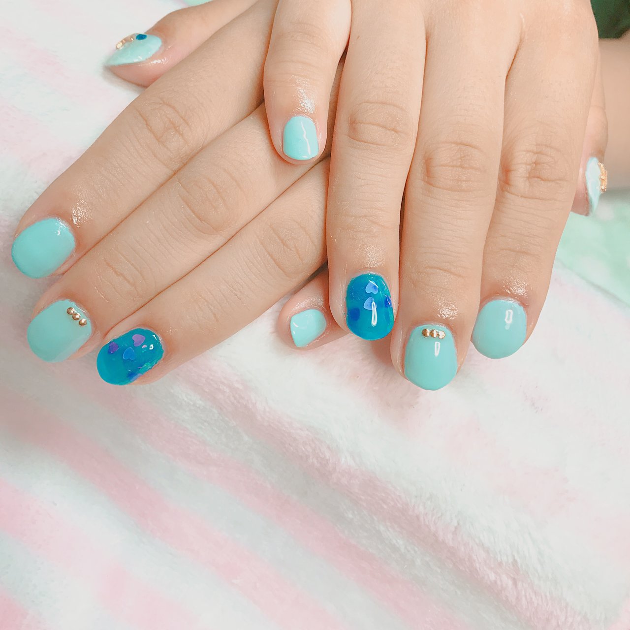 夏 海 水色 ブルー グレー Simple Nail 鈴のネイルデザイン No ネイルブック