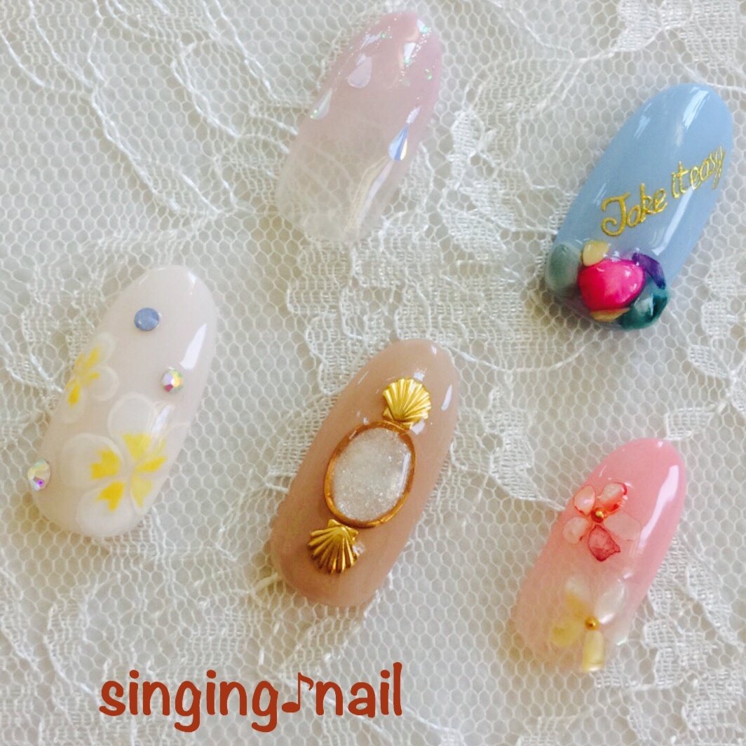 夏 旅行 海 ライブ ハンド Singing Nail Mihoのネイルデザイン No ネイルブック