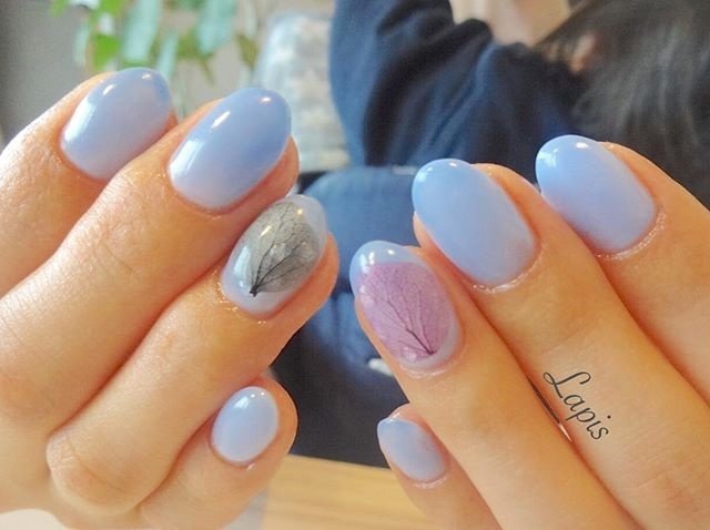 夏 梅雨 ハンド フラワー 水滴 Lapis Nailのネイルデザイン No ネイルブック