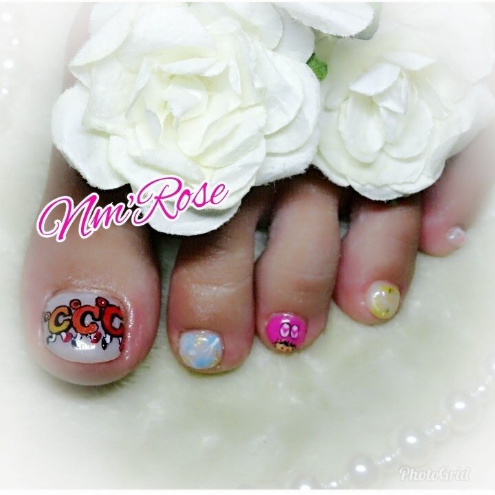 春 夏 スポーツ 女子会 フット Nm Rose エミュローズ 広島のネイルデザイン No ネイルブック