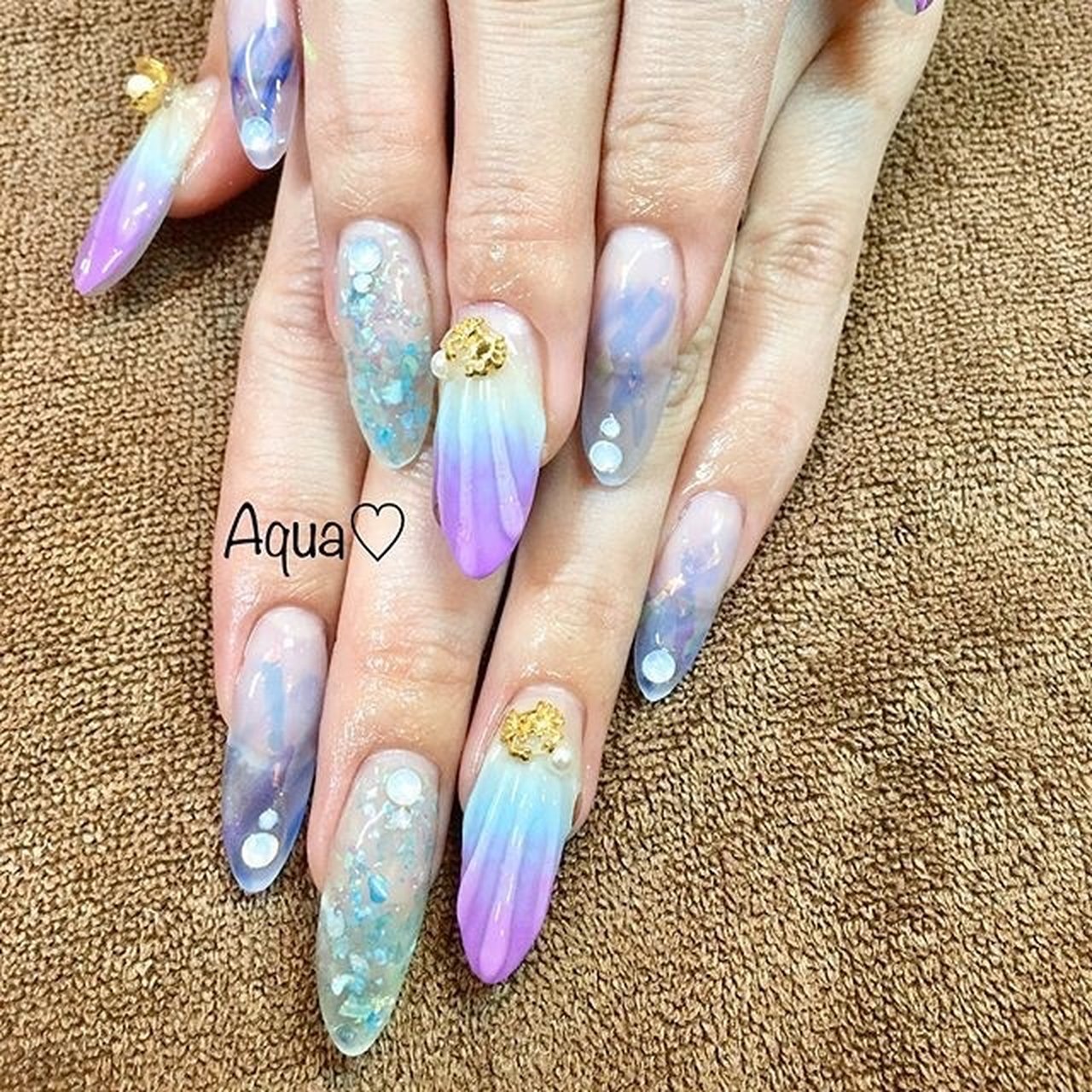 夏/デート/女子会/ハンド/シェル - Aqua NailSchool&NailSalon◇Hiroko