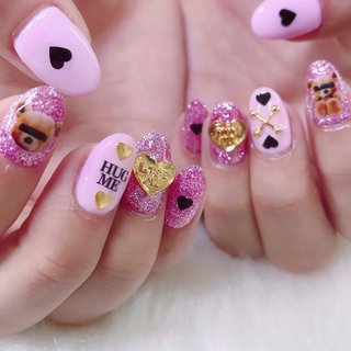 ハート/イニシャル/ネイルシールのネイルデザイン｜ネイルブック 