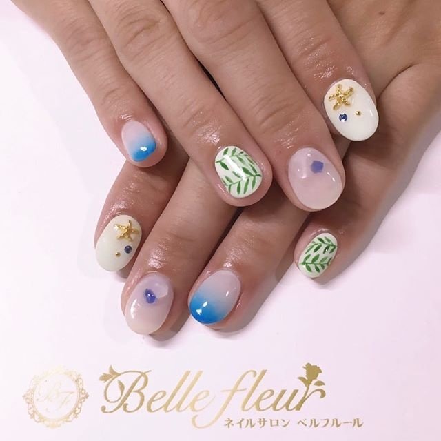 夏 旅行 海 リゾート ハンド Bellefleur 銀座のネイルデザイン No ネイルブック