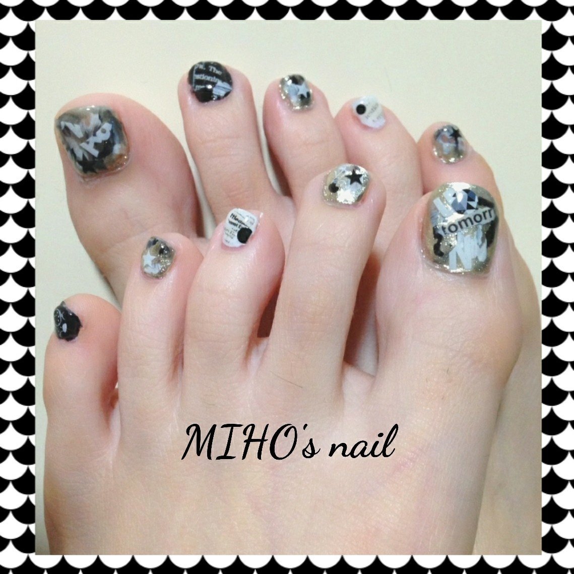 オールシーズン フット ロック ショート モノトーン Miho0806nailのネイルデザイン No ネイルブック