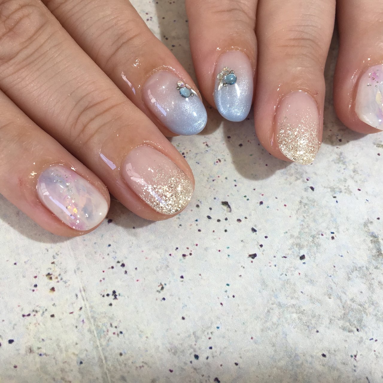 春 夏 ハンド シンプル ショート 松本市ネイルサロンnail Atelier Spica ネイルアトリエスピカ のネイル デザイン No ネイルブック