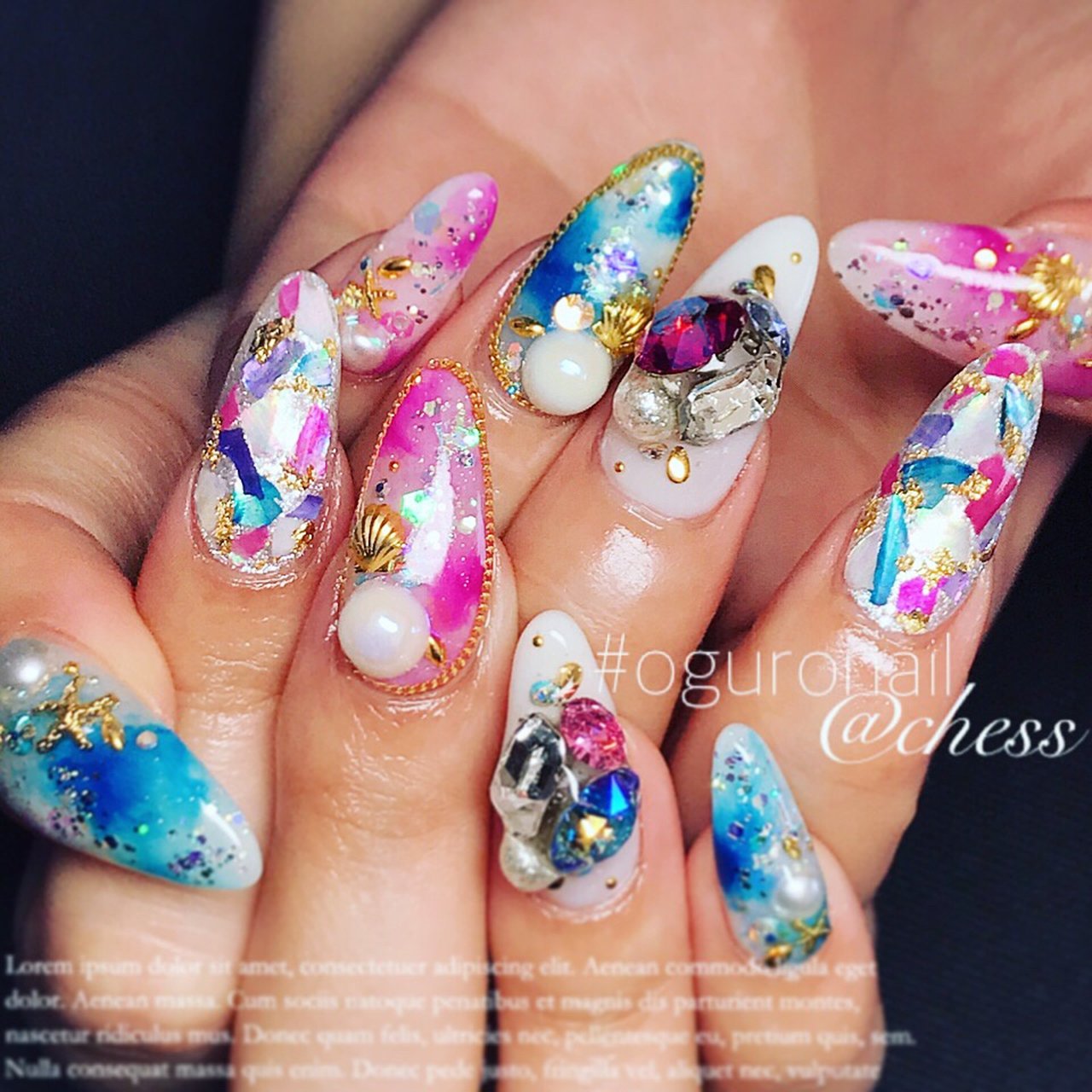 夏 海 リゾート パーティー ハンド Chessのネイルデザイン No ネイルブック