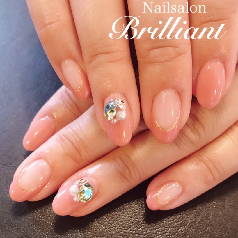 夏 オールシーズン オフィス デート ハンド Nailsalonbrilliantのネイルデザイン No ネイルブック