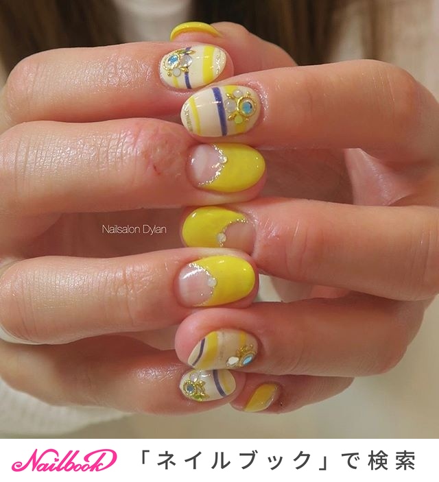 夏 海 リゾート パーティー フレンチ Nailsalon Schooldylanのネイルデザイン No ネイルブック