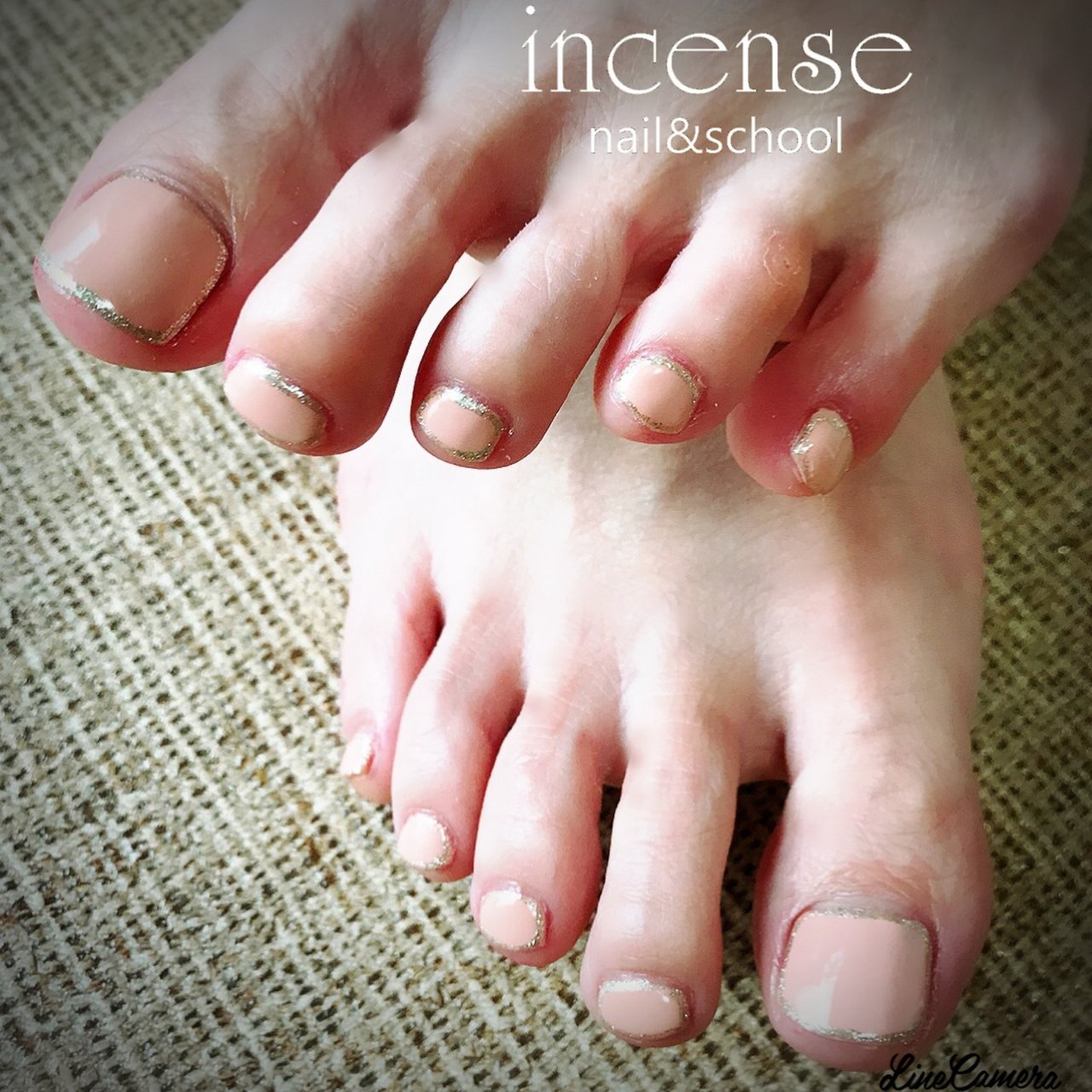 オールシーズン フット シンプル ベージュ ペディキュア Incenseのネイルデザイン No ネイルブック