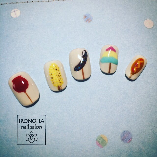 夏 海 浴衣 ライブ スイーツ Ironoha Nailのネイルデザイン No ネイルブック