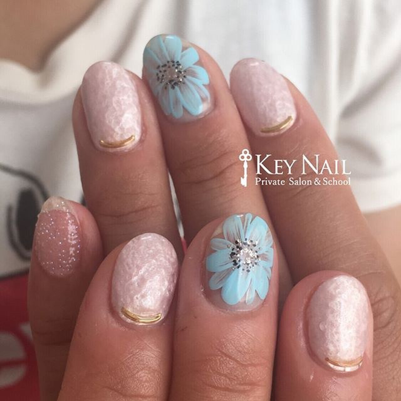 春 夏 ブライダル パーティー フラワー Keyのネイルデザイン No ネイルブック