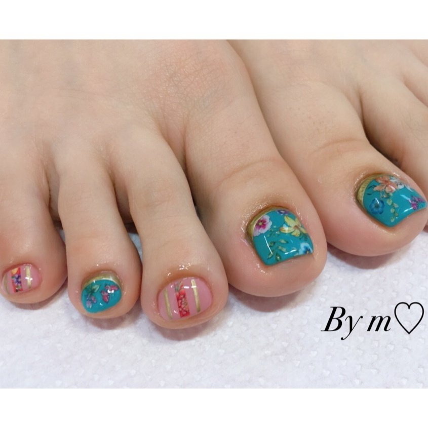 夏 旅行 海 リゾート フット Nail V Mのネイルデザイン No ネイルブック