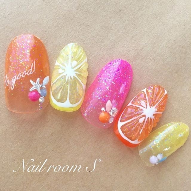 夏 海 パーティー デート ハンド ｎailroom ｓ Shiho Hiratouのネイルデザイン No ネイルブック