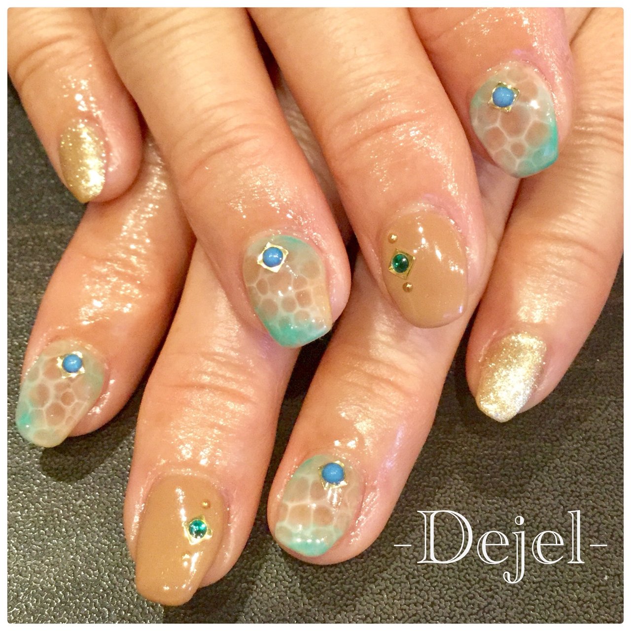 夏 旅行 海 リゾート ハンド Nail Salon Dejel ディジェールのネイルデザイン No ネイルブック