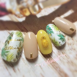 人気順 夏 パイナップルネイルのネイルデザイン ネイルブック
