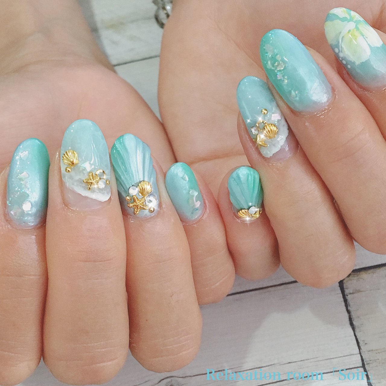 夏 海 リゾート ブライダル ハンド Nail Likeのネイルデザイン No ネイルブック