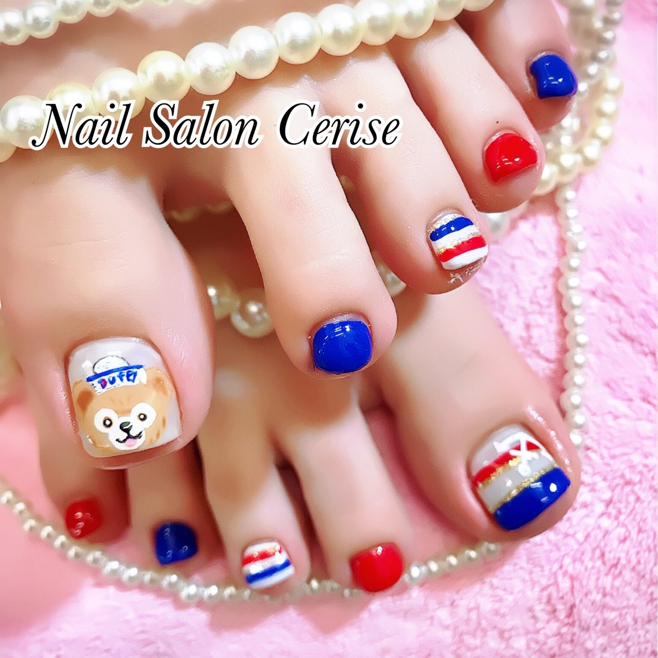 夏 旅行 リゾート フット キャラクター Nail Salon Cerise ネイルサロンスリーズ のネイルデザイン No 3290913 ネイル ブック