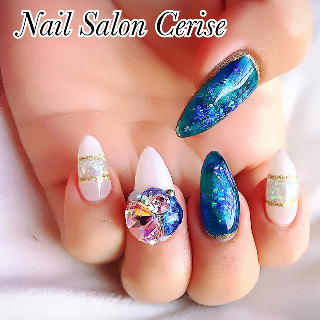 夏 海 リゾート デート ハンド Nail Salon Cerise ネイルサロンスリーズ のネイルデザイン No ネイルブック