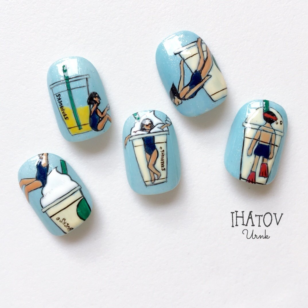 夏 旅行 海 リゾート ハンド Ihatov Nailarts のネイルデザイン No ネイルブック