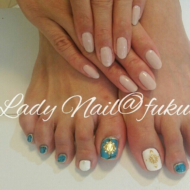 夏 スポーツ ハンド エスニック タイダイ Lady Nail Fukuoka Daimyoのネイルデザイン No ネイルブック