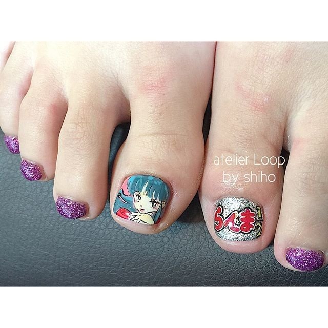 オールシーズン フット 痛ネイル キャラクター ショート Atelier Loop By Shihoのネイルデザイン No ネイル ブック