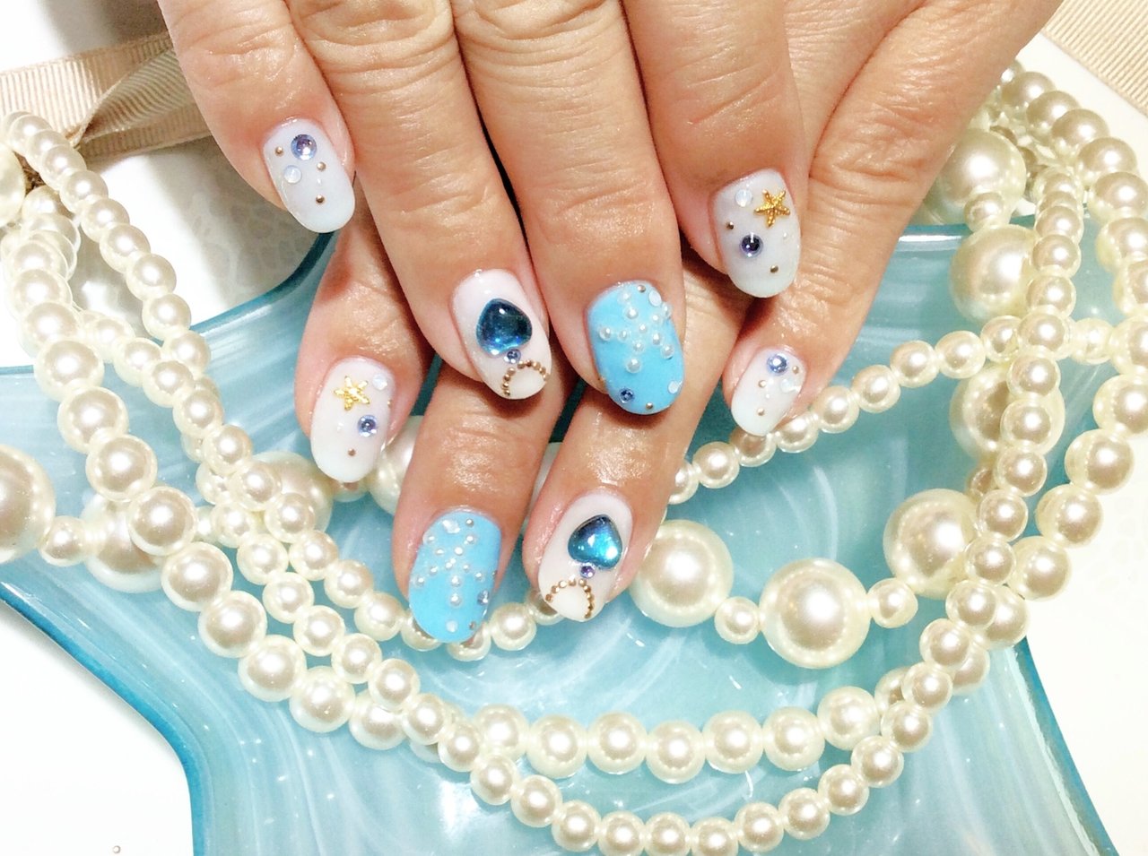 夏 海 リゾート 浴衣 ハンド パティオネイル アイラッシュ北浦和のネイルデザイン No ネイルブック