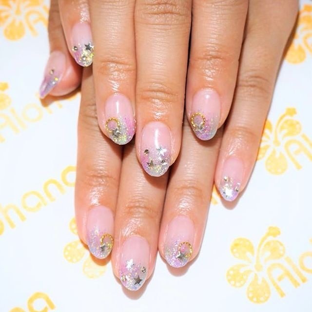 夏 七夕 ハンド グラデーション ラメ Alohanaのネイルデザイン No ネイルブック