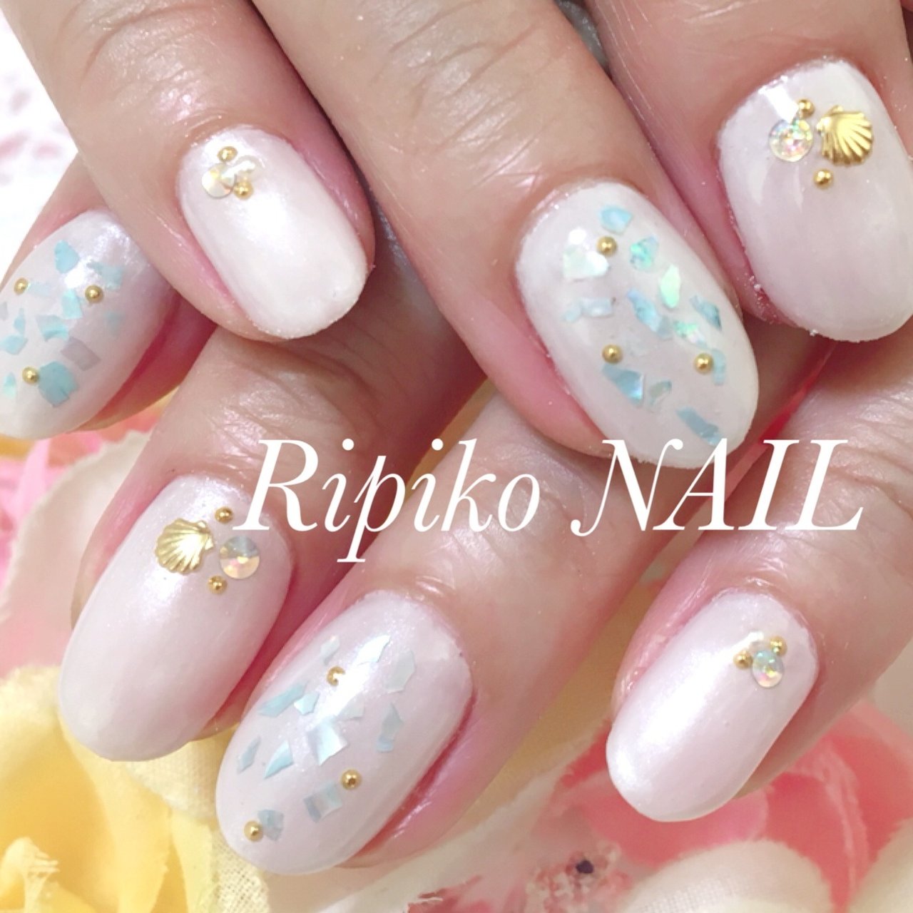 夏 ハンド ジェルネイル お客様 りぴこのネイルデザイン No ネイルブック