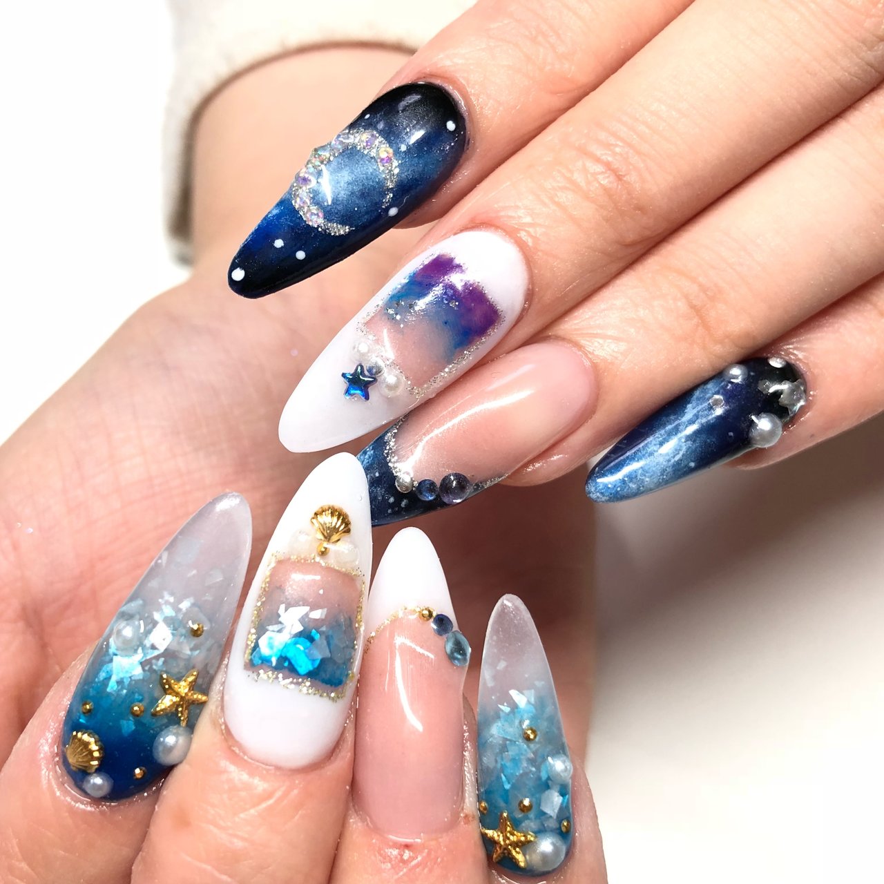 夏 梅雨 七夕 海 ハンド まあちゃんのネイルデザイン No ネイルブック