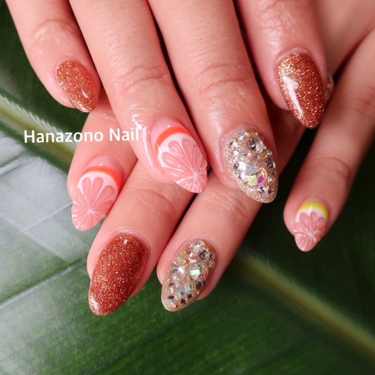 夏 旅行 海 リゾート ビジュー Hanazono Nailのネイルデザイン No ネイルブック