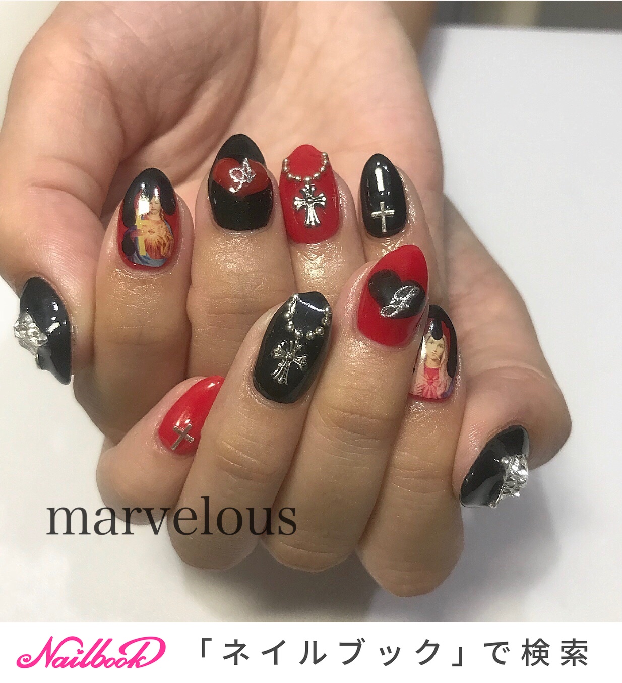 人気順 赤黒のネイルデザイン 2ページ目 ネイルブック