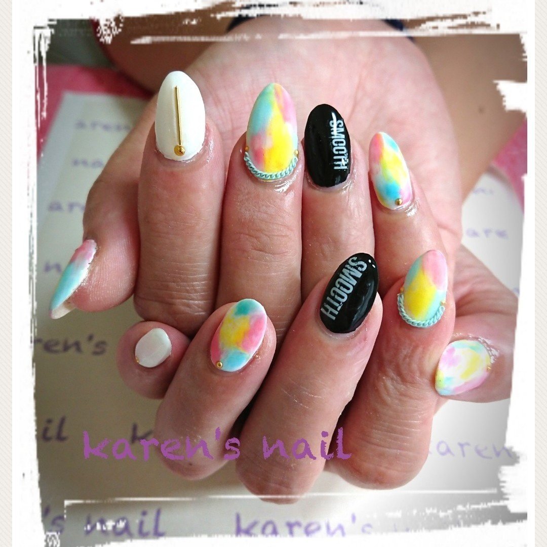 夏 海 リゾート ハンド ワンカラー Karen S Nail Rierinのネイルデザイン No ネイルブック