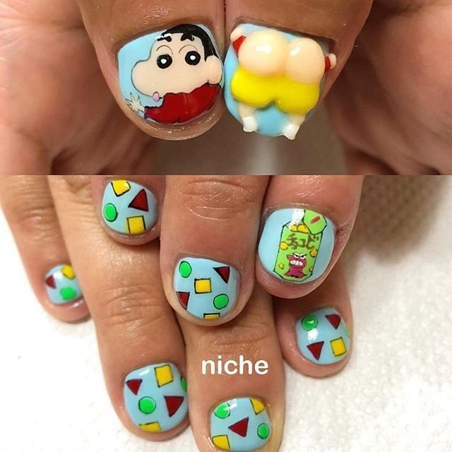 オールシーズン 女子会 ハンド 痛ネイル キャラクター Nailsalonniche ネイルサロンニッチのネイルデザイン No ネイルブック