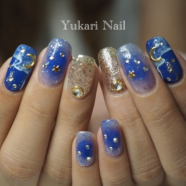 夏 梅雨 七夕 ハンド チーク Yukarinailのネイルデザイン No ネイルブック