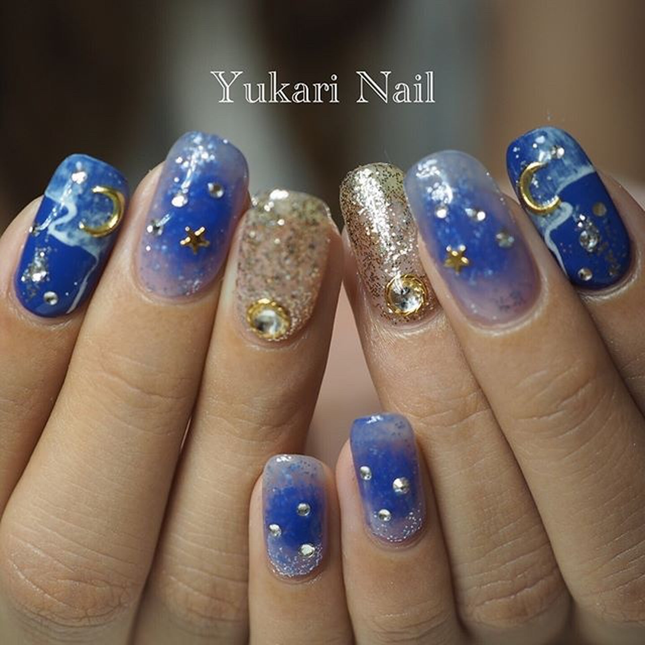 夏 梅雨 七夕 ハンド チーク Yukarinailのネイルデザイン No ネイルブック
