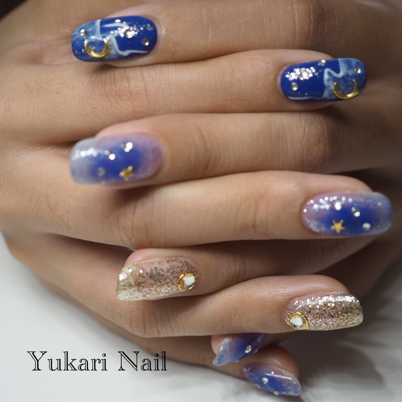 夏 梅雨 七夕 ハンド チーク Yukarinailのネイルデザイン No ネイルブック