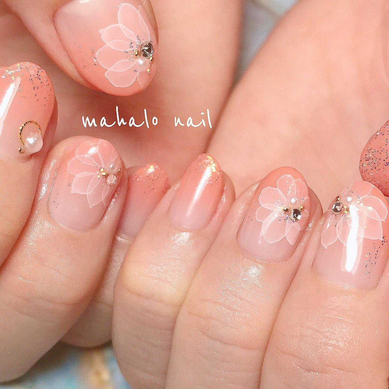 オールシーズン オフィス ブライダル デート ハンド Mahalo Nailのネイルデザイン No ネイルブック