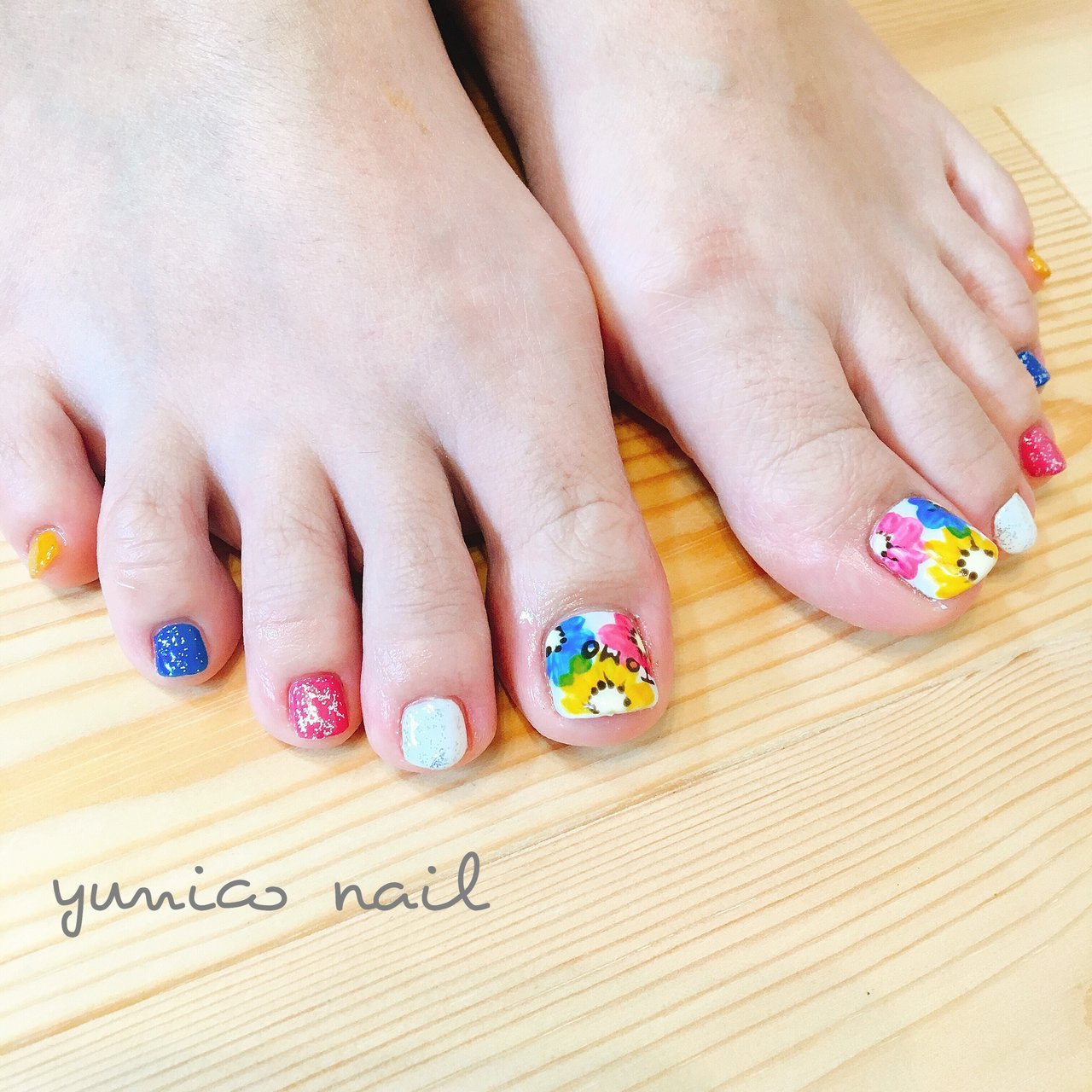 夏 旅行 海 女子会 フット Yunico Nail ユニコネイル 熊本ネイルサロンのネイルデザイン No ネイルブック