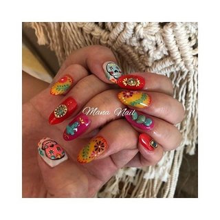 メキシカンスカルのネイルデザイン ネイルブック