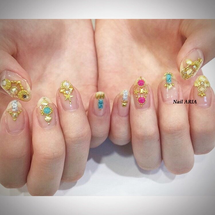 夏 ハンド シンプル シェル スターフィッシュ Ayaka Nailariaのネイルデザイン No ネイルブック