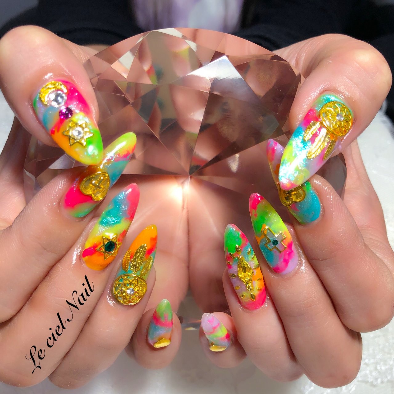 夏 海 リゾート ライブ ハンド Lecielnailのネイルデザイン No ネイルブック