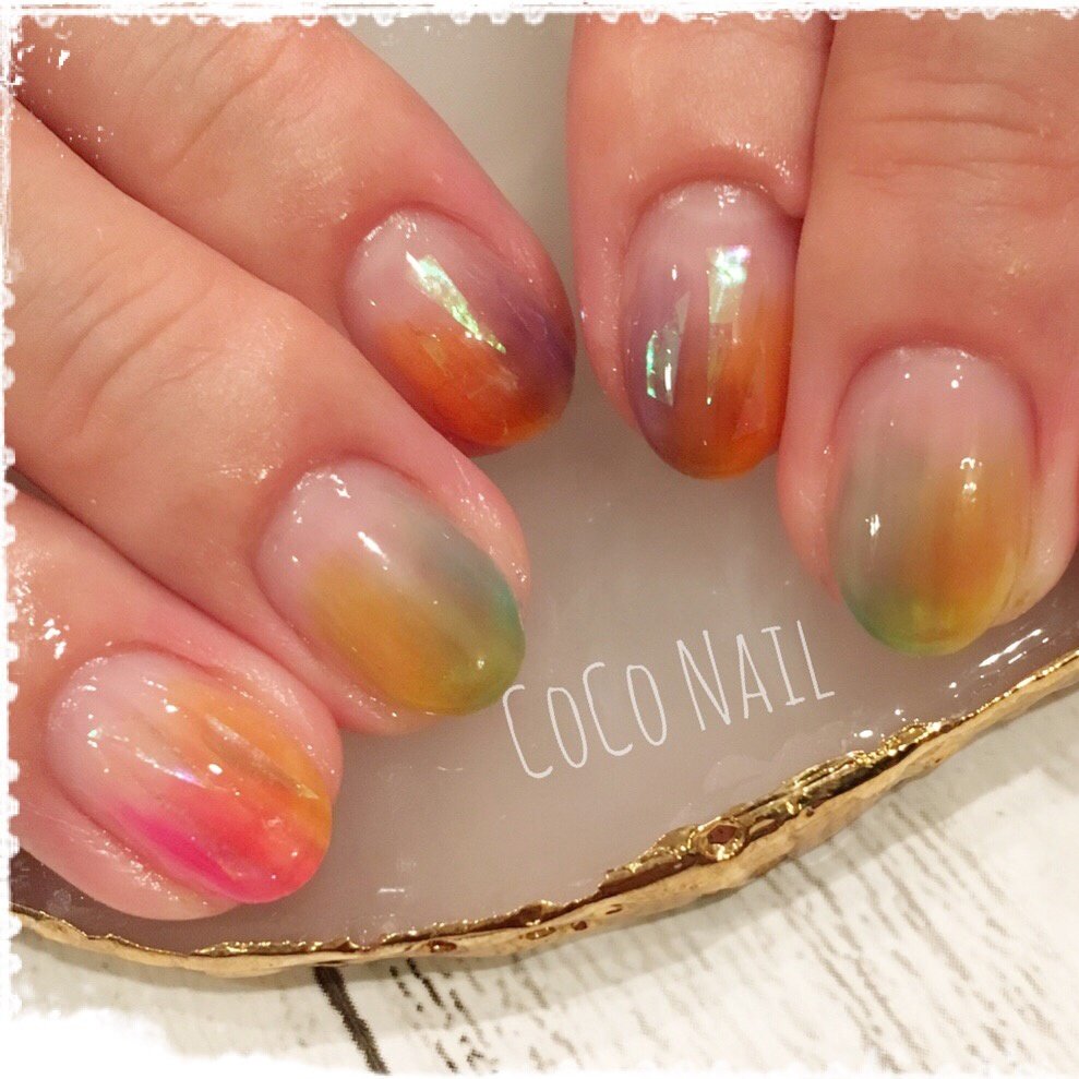 夏 オールシーズン パーティー ハンド グラデーション Coconailのネイルデザイン No ネイルブック