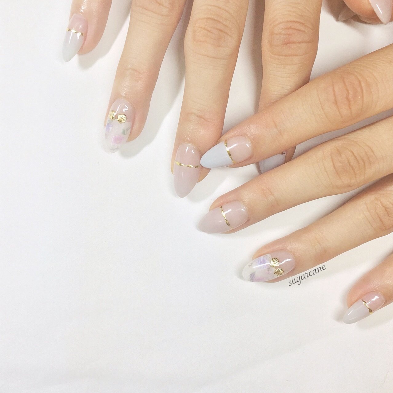 春 夏 オフィス ブライダル ハンド Nailsalon Sugarcaneのネイルデザイン No ネイルブック